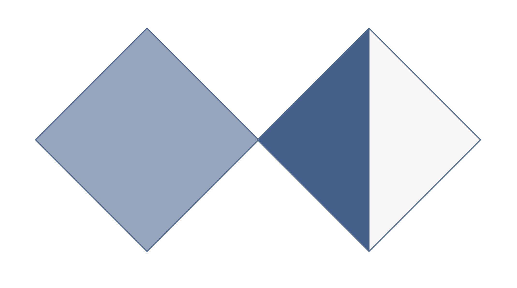 First half of second diamond is marked